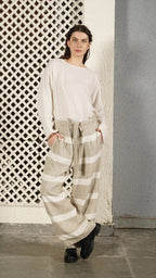 Zuma Linen Blend Pants In Latte [siz:s]