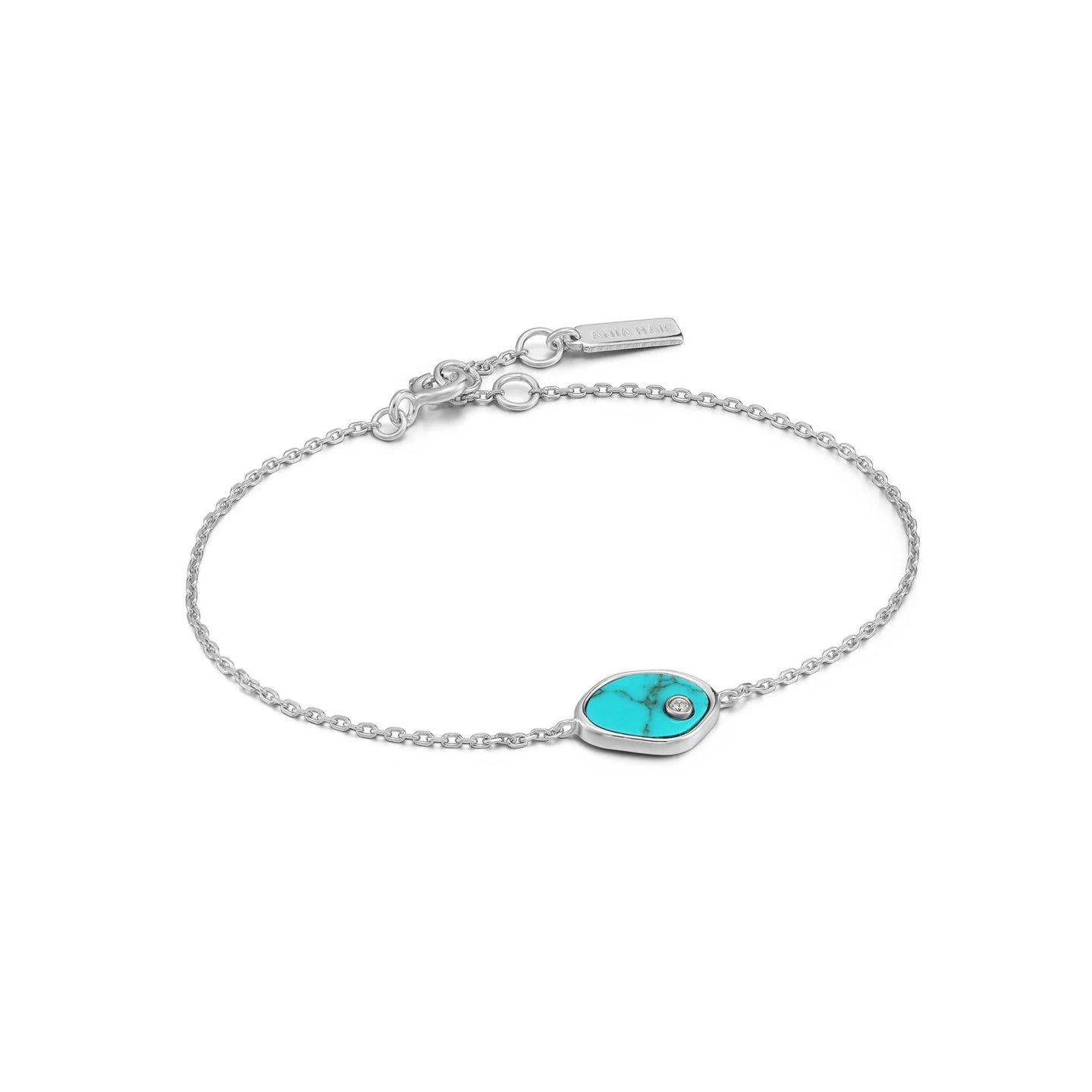 Turning Tides-Tidal Turquoise Bracelet-Silver