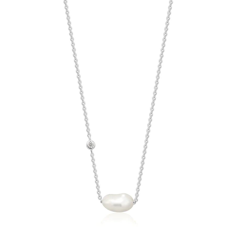 Pearl Link Chain Necklace-40cm