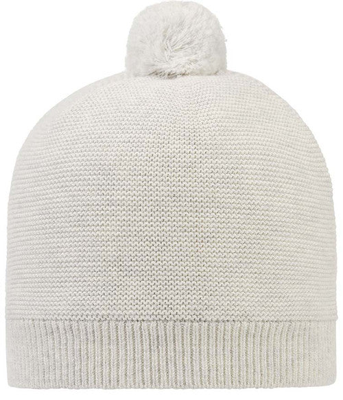 Organic Beanie Love/pebble