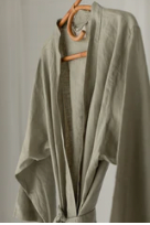 Load image into Gallery viewer, French Linen Soft Sage Robe
