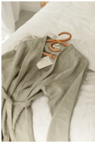 Load image into Gallery viewer, French Linen Soft Sage Robe
