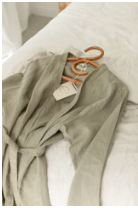 French Linen Soft Sage Robe