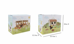 Wooden Portable Horse Stable Playset