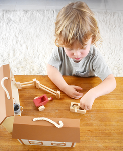 Wooden Portable Horse Stable Playset