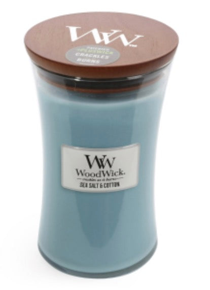 Wood Wick Candle Sea Salt And Cotton Large