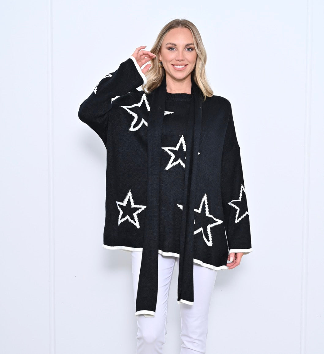 Round Neck Knit- Black