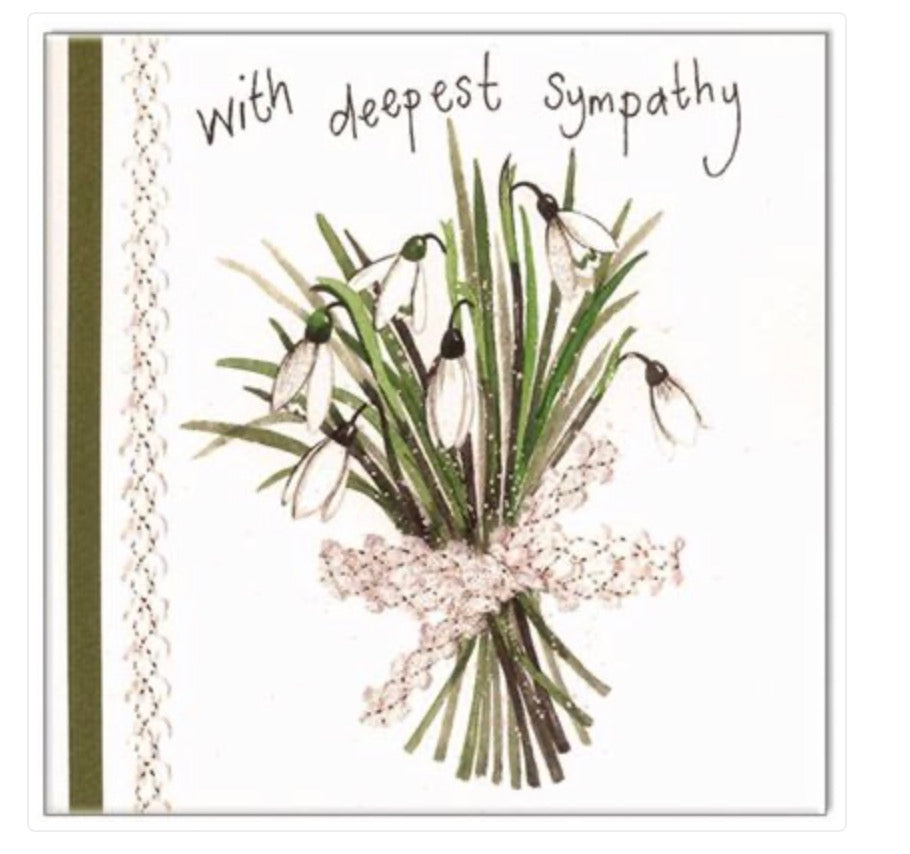Card - With Deepest Sympathy Snowdrop