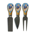 Lisa Pollock - Magnetic Cheese Knife Block 10x12 - Royal Wrens