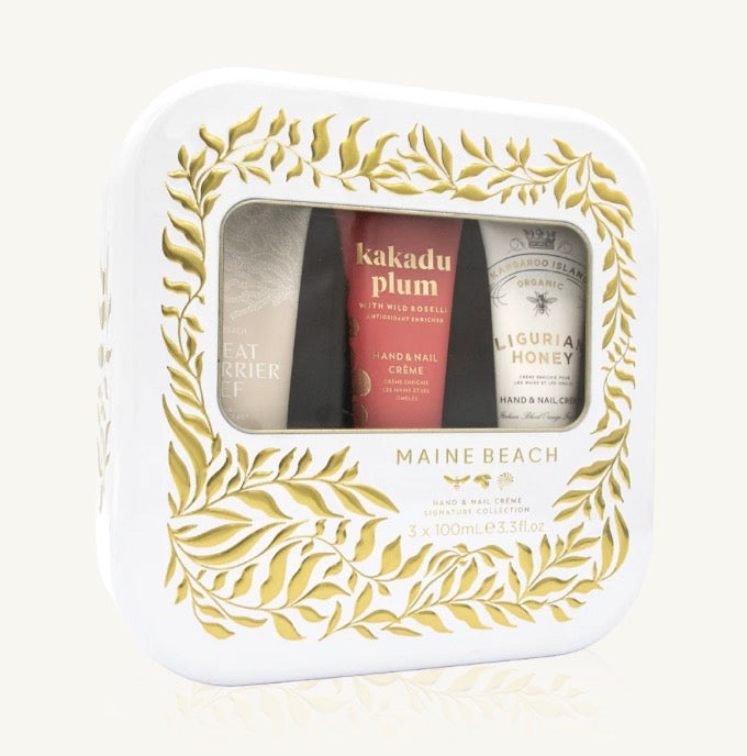 Maine Beach Hand & Nail Creme Trio Tin