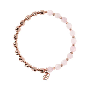 Rose & Rose Quartz Bracelet