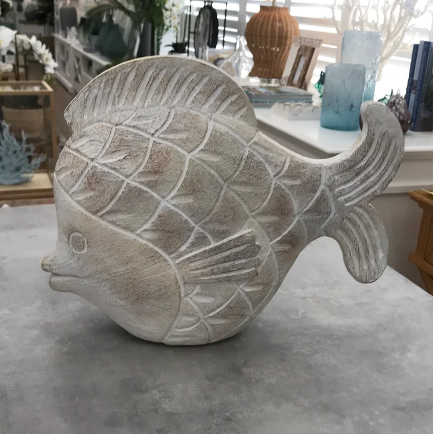 Jonie Resin Sandwash Fish Statue SML