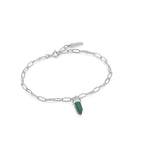 Second Nature-malachite Point Pendant Bracelet-silver