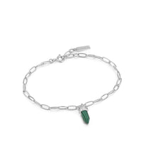 Load image into Gallery viewer, Second Nature-Malachite Point Pendant Bracelet-Silver
