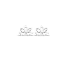 Load image into Gallery viewer, Lotus  Sterling Silver Earrings
