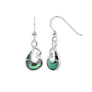 Paua Shell Sea Sterling Silver Earrings