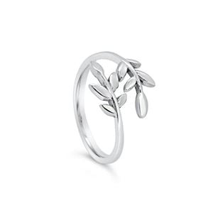 Olive Leaf Sterling Silver Ring