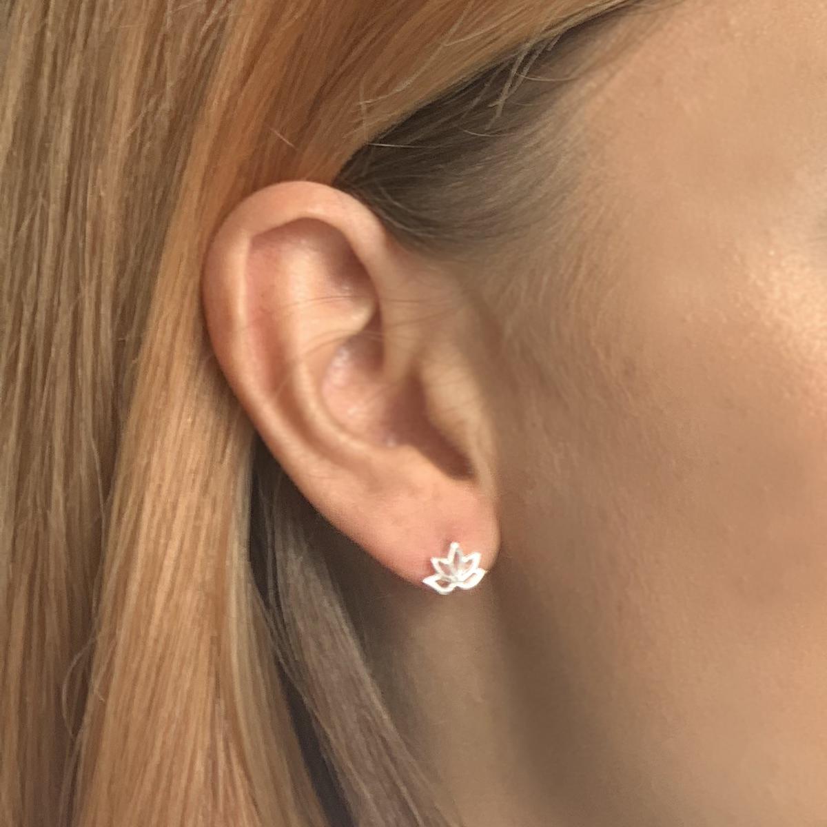 Lotus  Sterling Silver Earrings