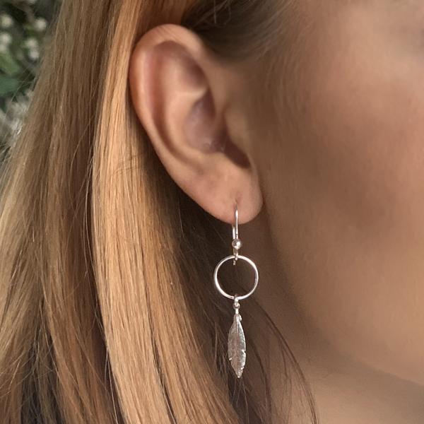 Monaco Feather Sterling Silver Earrings