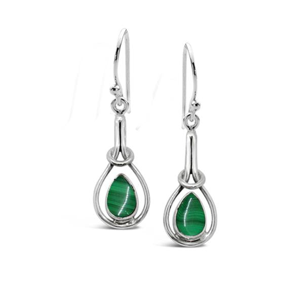 Malachite Sterling Silver Earrings