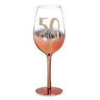 50 Fifty Rose Gold Ombre Wine Glass