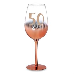 50 Fifty Rose Gold Ombre Wine Glass