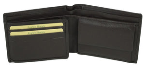 Mens Wallet 6 Card Flap Black