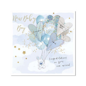 Card - New Baby Boy (Love Letters and Soul Mates)