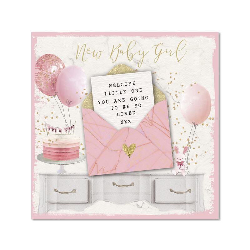 Card - New Baby Girl (Love Letters & Soul Mates)