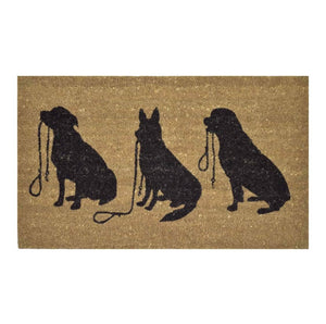 Black Shadow Dogs Doormat