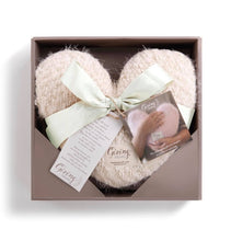 Load image into Gallery viewer, Taupe Giving Heart Pillow With Bookmark
