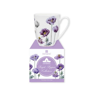 Purple Poppies AWM Coupe Mug