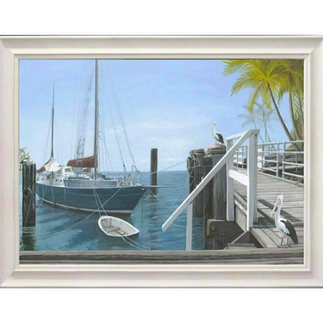 Boat Harbour Print Framed