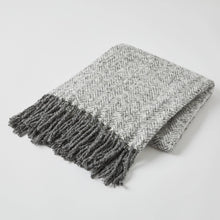 Load image into Gallery viewer, Grey Herringbone Premium Throw Blanket
