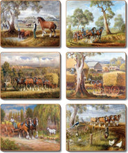 Load image into Gallery viewer, Working Horses S/6 Coasters
