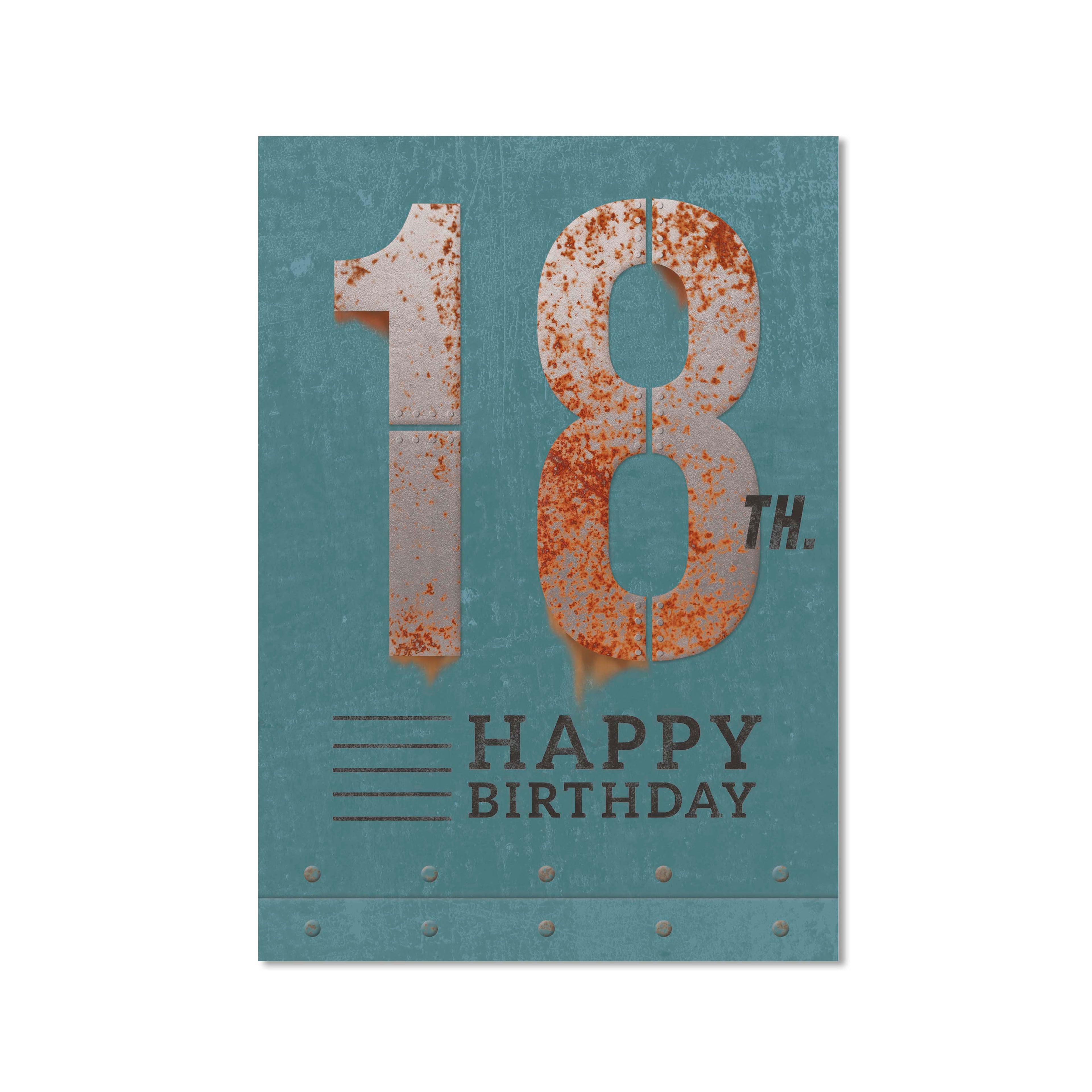 Card - 18th Happy Birthday (Bold As Brass)