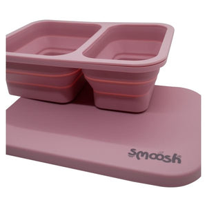 Smoosh Pink Silicone Collapsible Lunch Box