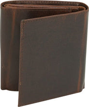 Load image into Gallery viewer, Tri-Fold Men’s Leather Wallet Brown
