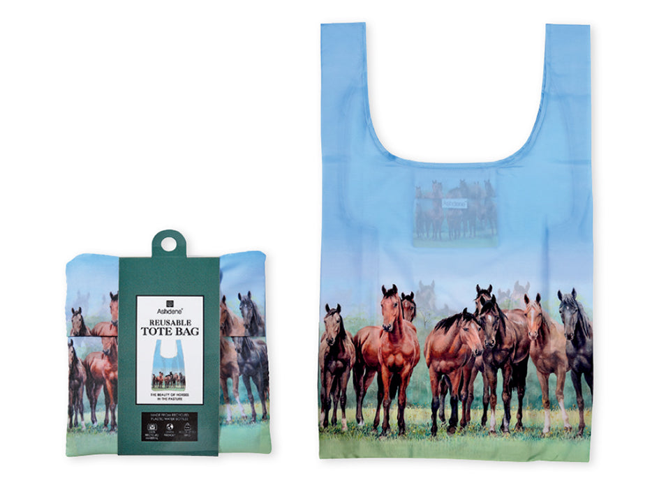 In The Pasture Beauty Of Horses Reusable Tote Bag