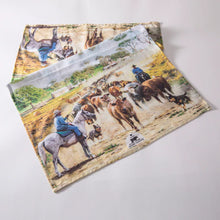 Load image into Gallery viewer, Grazing Paddocks Rounding The Herd Kitchen Towel
