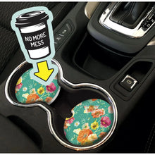 Load image into Gallery viewer, Absorbent Car Coaster - Bright Poppies
