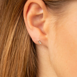 Diamond Stud Earrings with 0.08ct Diamonds in 9K White Gold