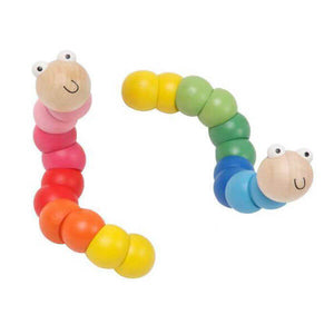 Jointed Wooden Wiggly Worm