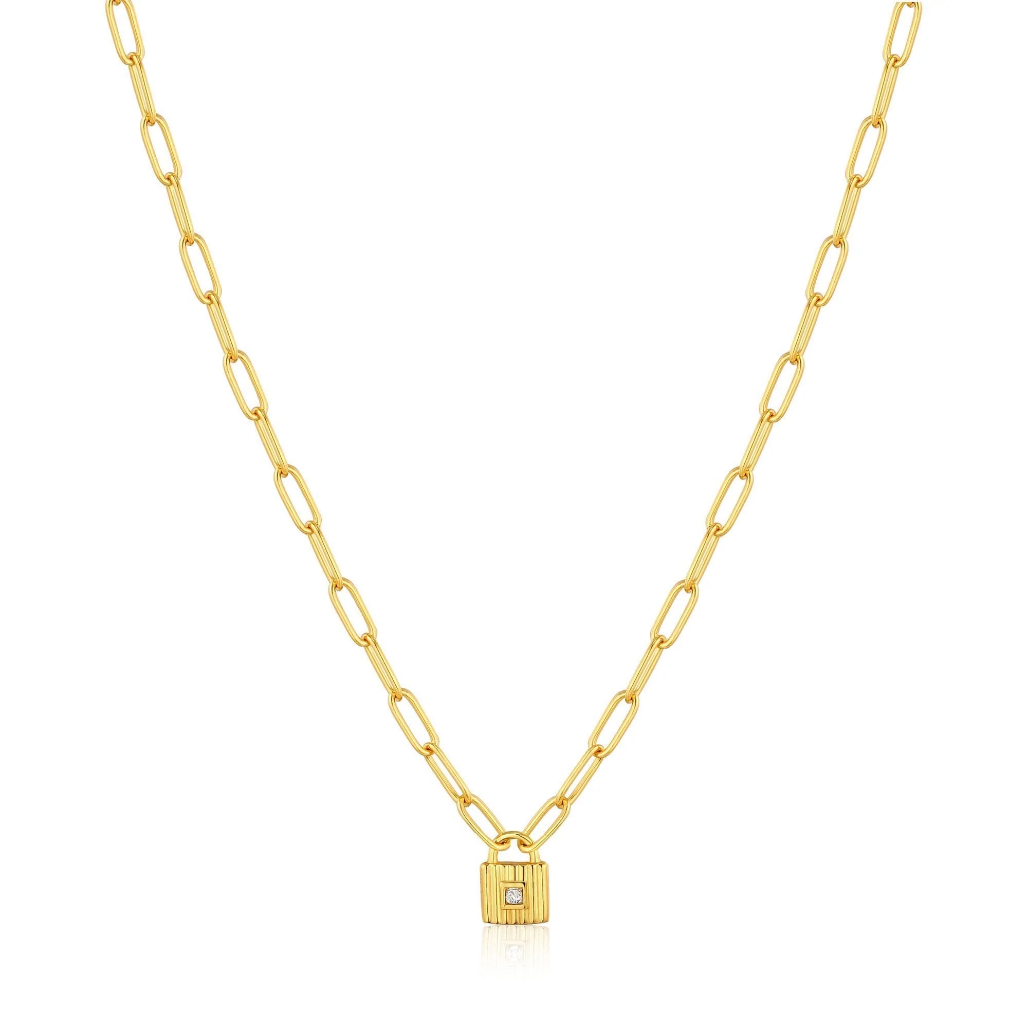 Under Lock & Key Chunky Chain Padlock Necklace