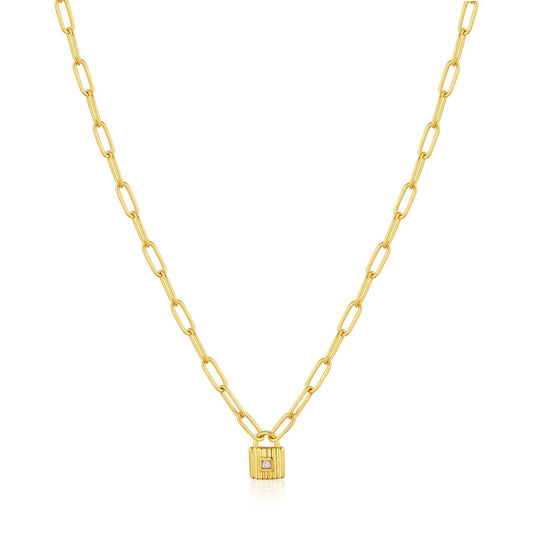 Under Lock & Key Chunky Chain Padlock Necklace