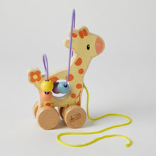 Load image into Gallery viewer, Giraffe Wood Rolling Bead Coaster
