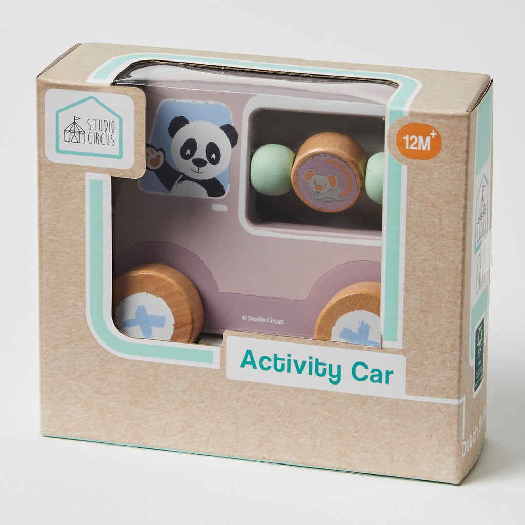 Panda Wood Activity Car
