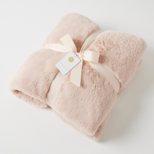 Load image into Gallery viewer, Muse Faux Fur Throw - Dusty Pink
