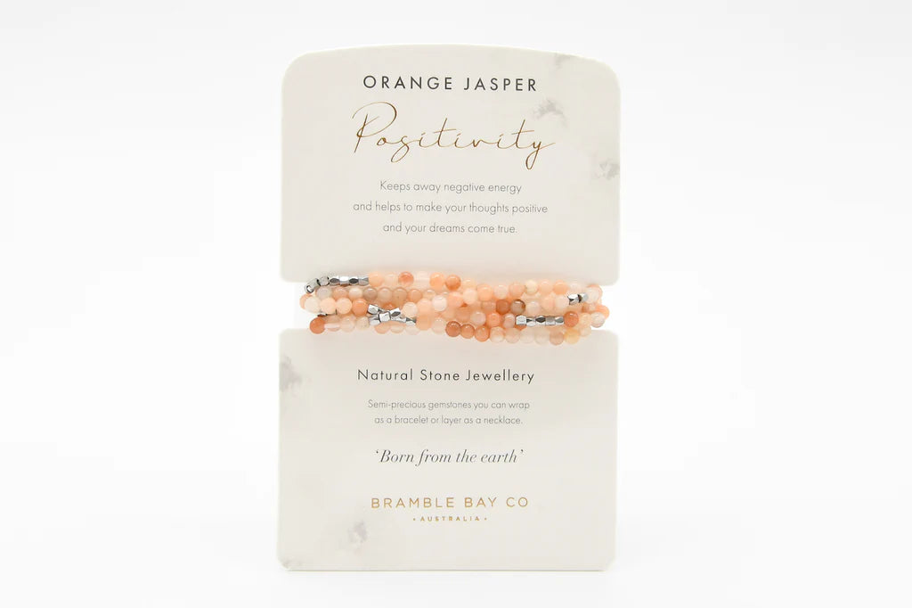 Bracelet - Wrap Orange Jasper Positivity