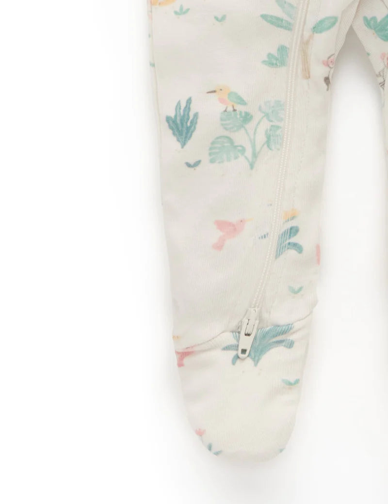 Printed Zip Growsuit Jungle Dream Print (0)